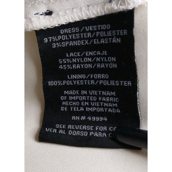 R & M Richards White/Cream Dress – Women’s Plus 20W – Lined - Picture 13 of 14